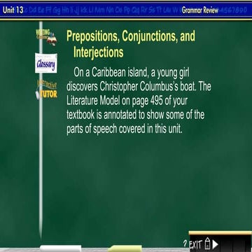 Prepositions, conjunctions, & interjections review