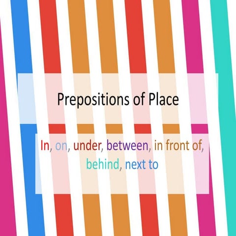 Prepositions of place