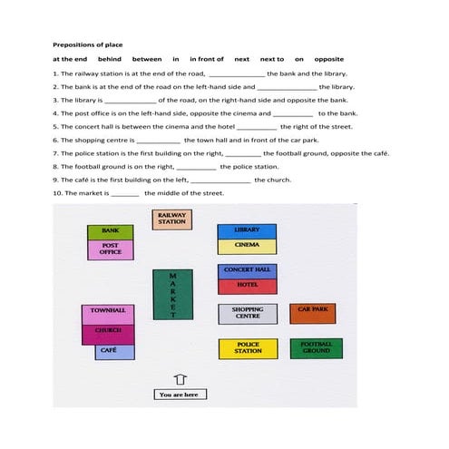 Prepositions of place 