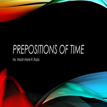 ESL: Prepositions of time