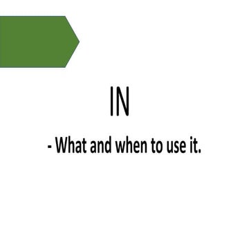 In - Preposition - English Grammar in Bodo | PPT