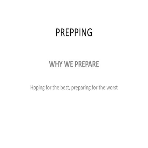 Prepping basics | PPTX