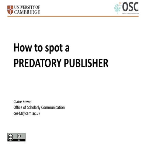 How to Spot a Predatory Publisher