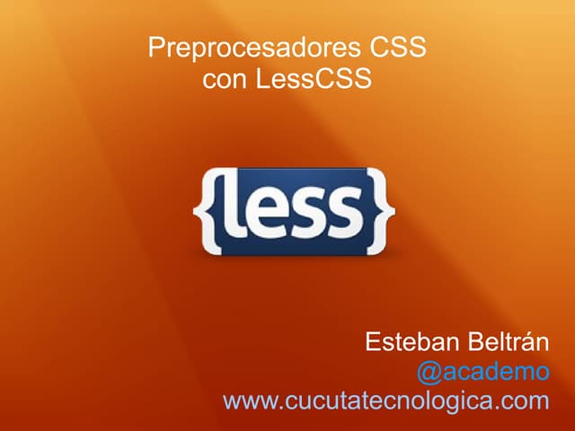 Preprocesadores CSS