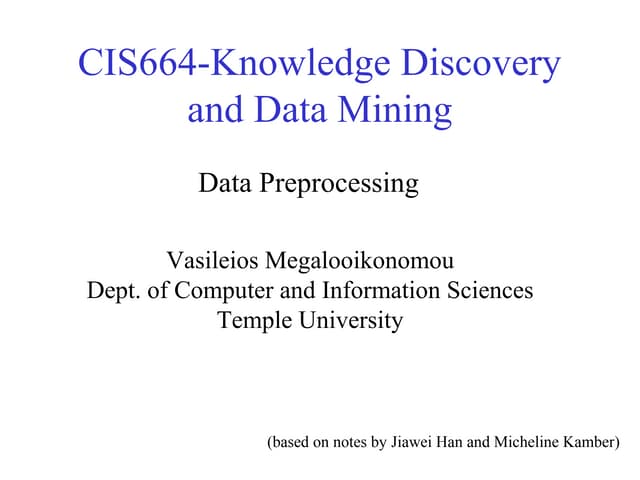 Preprocessing