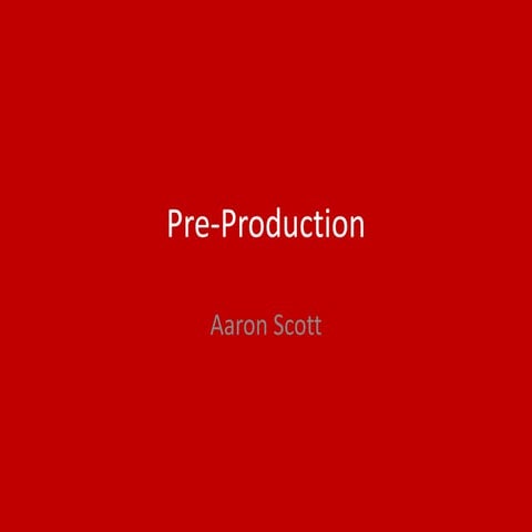 Pre production proforma