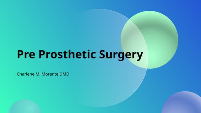 Pre Prosthetic Surgery from Contemporary Oral and Maxillofacial Surgery  Auth...