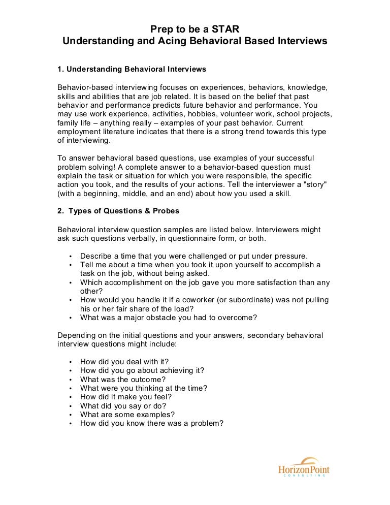 situation based interview