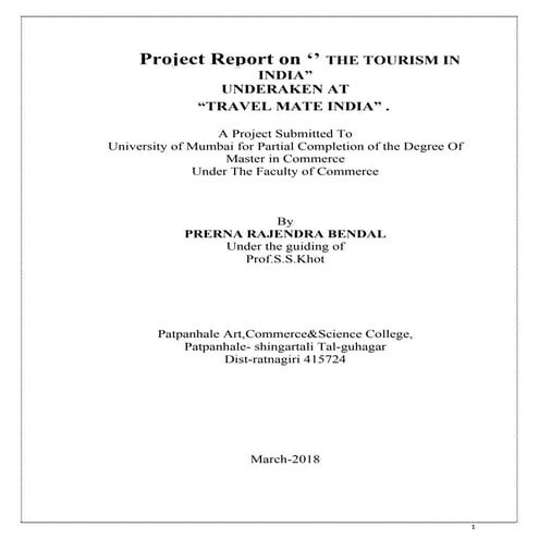 Tourism project | DOCX