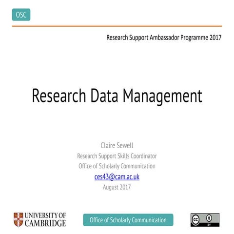 Research Data Management 