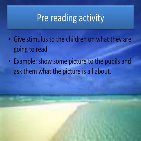Pre reading activity
