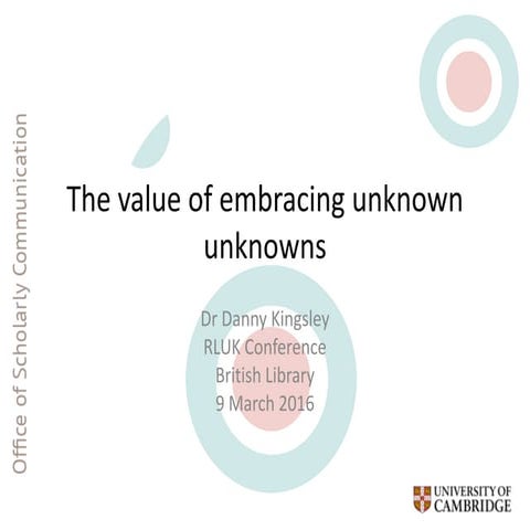 The value of embracing unknown unknowns