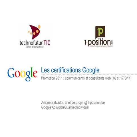 Certifications Google
