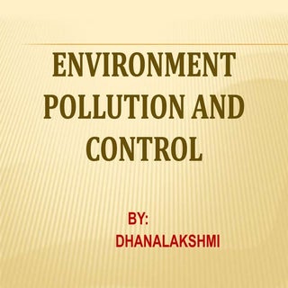 Environmental pollution