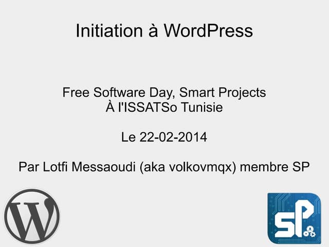 Initiation à Wordpress 