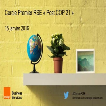 [FR] Cercle Premier RSE : COP 21, comment le digital peut aider ? #CercleRSE