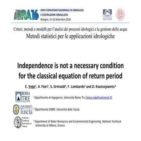 Return period from a stochastic point of view