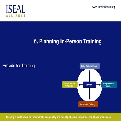 6. Planning In-Person Training
