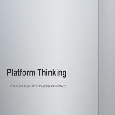From Pipelines to Platform thinking 