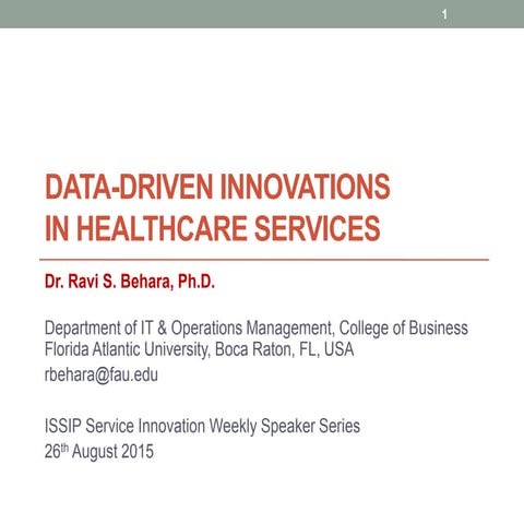 Transforming Healthcare: The Promise of Innovation | PPTX