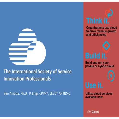 The International Society of Service Innovation Professionals	 	...