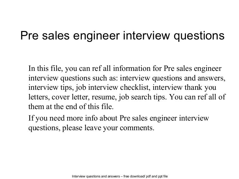 presalesengineerinterviewquestions 140616030455 phpapp02 thumbnail 4jpgcb1402887924 - Cisco Pre Sales Engineer Sample Resume presalesengineerinterviewquestions 140616030455 phpapp02 thumbnail 4jpgcb1402887924 - Cisco Pre Sales Engineer Sample Resume