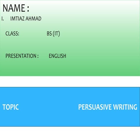 Presentation   Tpic persuasive writing