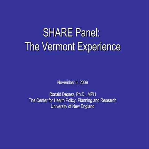 The Vermont Experience