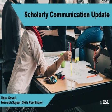 Scholarly Communication Update 2018 