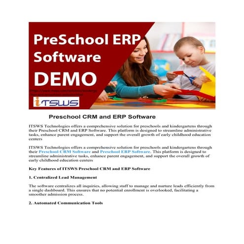 Preschool Website Design Company,,Preschool ERP Software | PDF