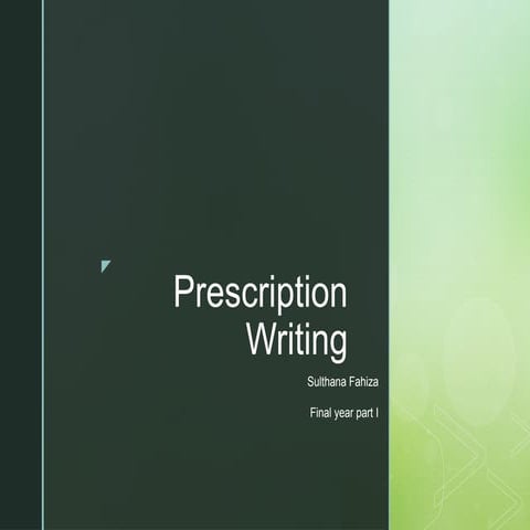 presciption fhz.pptx by bds wahla student