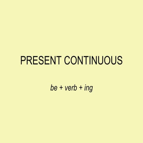 Pres cont nb1 | PPT