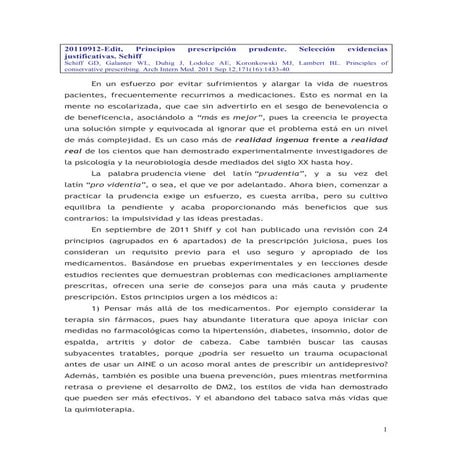 Prescripción  prudente