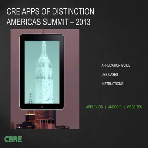 CBRE :: CRE Apps of Distinction