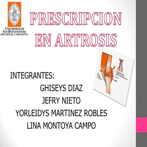 Prescripcion en artrosis