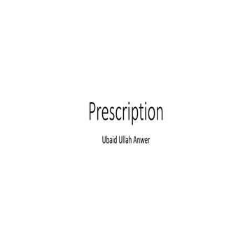 Prescription