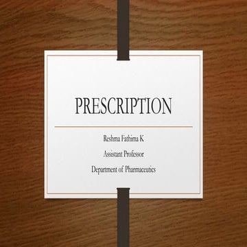 Prescription