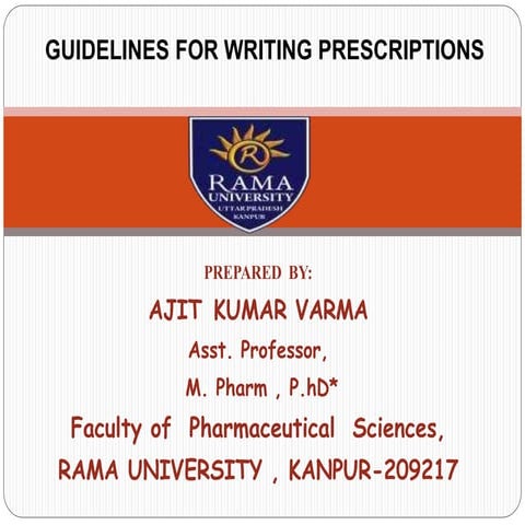 Guidelines For Prescription Handling.ppt