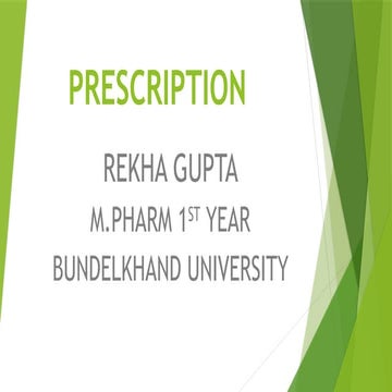 Prescription ppt.pptx d.pharm ,b.pharm,m.pharm | PPTX
