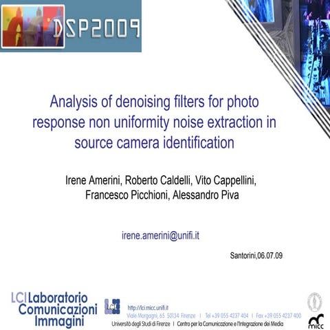 Digital Signal Processing 2009  - LCI MICC -
