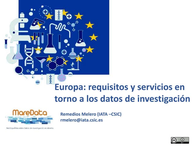 Europa requisitos y servicios en torno a los datos de investigacion