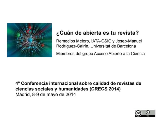 ¿Cuán de abierta es tu revista? 