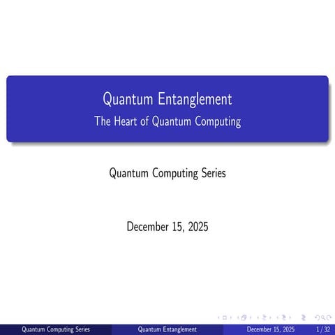 What is Quantum Entanglement and its history | PDF