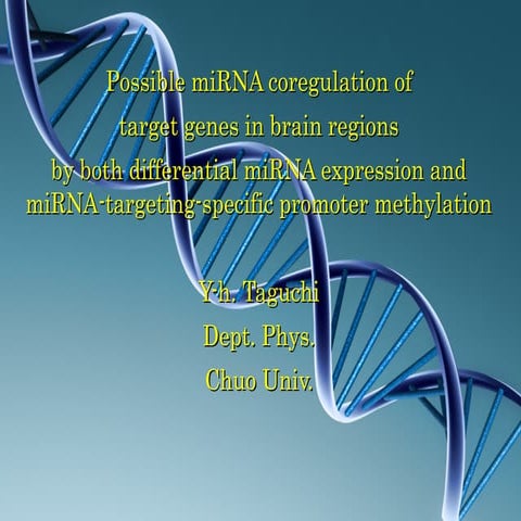 Possible miRNA coregulation of  target genes in brain regions  by both differ...