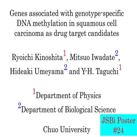Genes associated with genotype-specific DNA methylation in squamous cell carc...