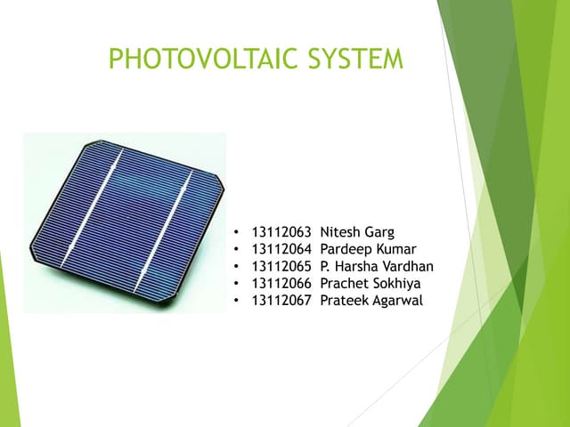 solar photovoltaic system