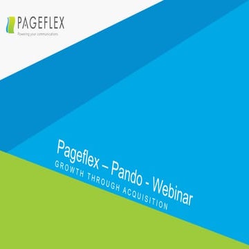 Pando/Pageflex Webinar - Growth Through Acquisition