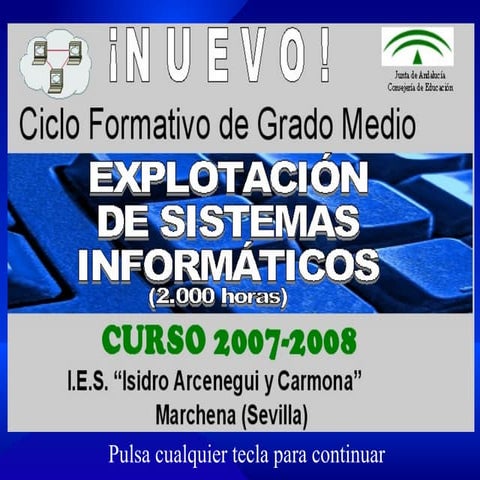 Presentación sobre el ciclo de Informática del centro josejl68