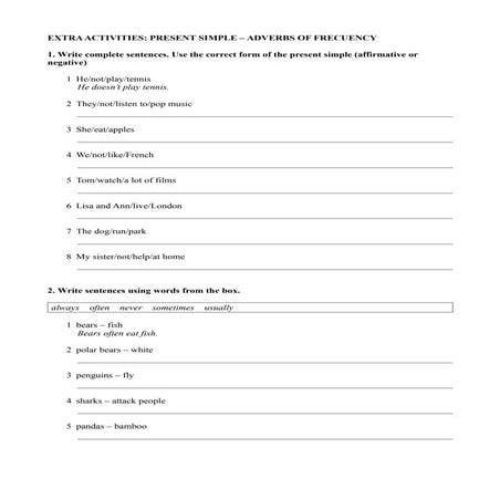 Present simple activity