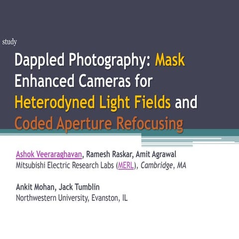 study Dappled Photography